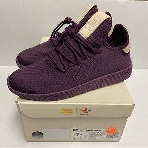 Adidas Pharell Williams HU Tennis Shoes Women’s Size 7.5 Purple Plum Sneakers
